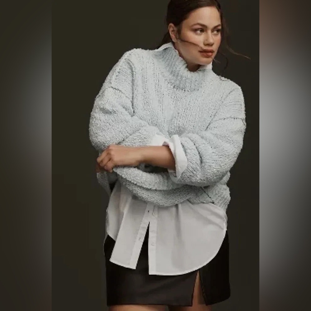 Anthropologie The Need-It Oversized Mock Neck - Picture 3 of 13